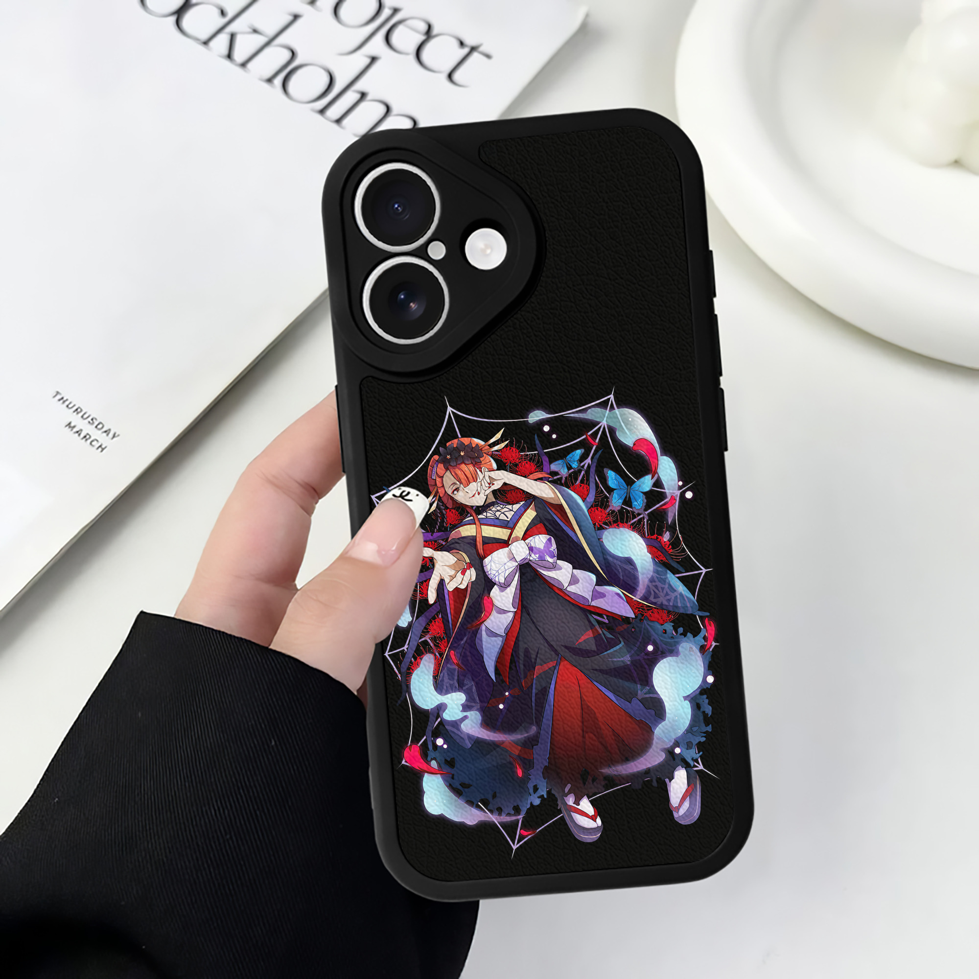 （画像用） 文豪ストレイドッグス Bungo Stray Dogs 【iPhone 16シリーズ対応】シリコンスマホケース（レザー調） 材質：シリコン